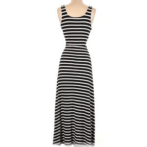 Women’s Old Navy Tank Style Striped Black and White Maxi Sundress Size M…